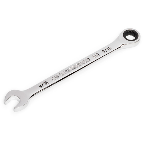 90-Tooth 12 Point Ratcheting Combination Wrench, 12 Point, 9/16", Chrome Finish PB Rental Co. Ltd.