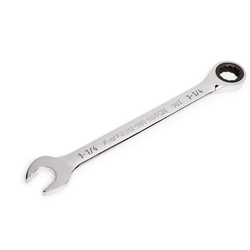 Cl&eacute; &agrave; cliquet combin&eacute;e &agrave; 90 dents, 12 pans, 1-1/4", Fini Chrome PB Rental Co. Ltd.