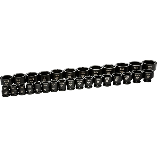 Jeu de douilles SAE &agrave; 6 pans, 29 Mcx, Chocs, Prise de 3/4" PB Rental Co. Ltd.
