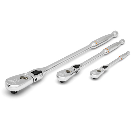 1/4", 3/8" & 1/2" Drive 90-Tooth Locking  Teardrop Ratchet Set PB Rental Co. Ltd.