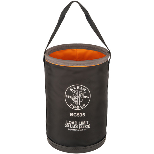 Seau utilitaire droit, 17" lo x 12" la x 4" h, Nylon, Noir/Gris/Orange PB Rental Co. Ltd.