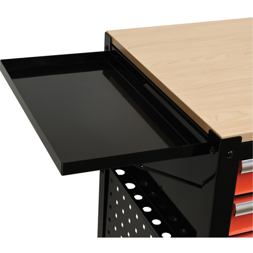 Chariot utilitaire, 4 tiroirs, Noir/Orange PB Rental Co. Ltd.