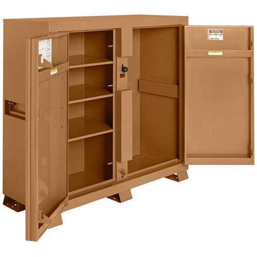 Model 111 Jobsite Cabinet with Padlock, Steel, 47.5 Cubic Feet, Tan PB Rental Co. Ltd.