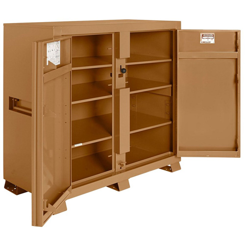 Model 139 Jobsite Cabinet with Padlock, Steel, 59.4 Cubic Feet, Tan PB Rental Co. Ltd.