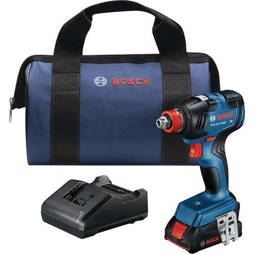 Ensemble visseuse/cl&eacute; &agrave; chocs 2-en-1 pour embouts et douilles, 1/2", 1800 lb-po Couple max., 18 V, Lithium-ion PB Rental Co. Ltd.