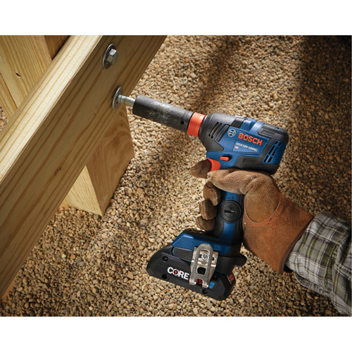 Ensemble visseuse/cl&eacute; &agrave; chocs 2-en-1 pour embouts et douilles, 1/2", 1800 lb-po Couple max., 18 V, Lithium-ion PB Rental Co. Ltd.