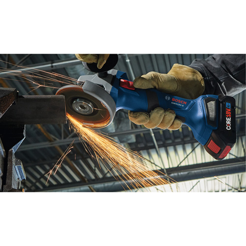 Rectifieuse angulaire sans balais avec interrupteur coulissant, Roue de 4-1/2", 18 V PB Rental Co. Ltd.