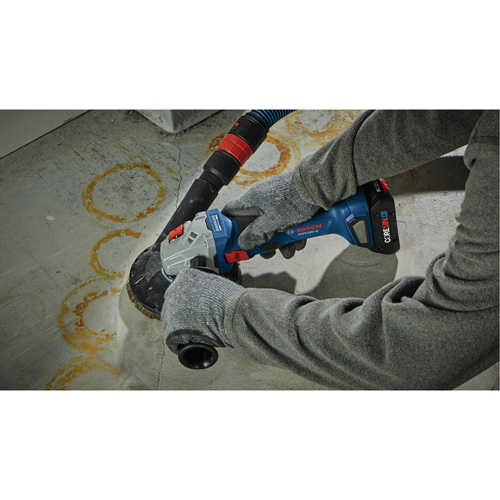 Rectifieuse angulaire sans balais avec interrupteur coulissant, Roue de 4-1/2", 18 V PB Rental Co. Ltd.