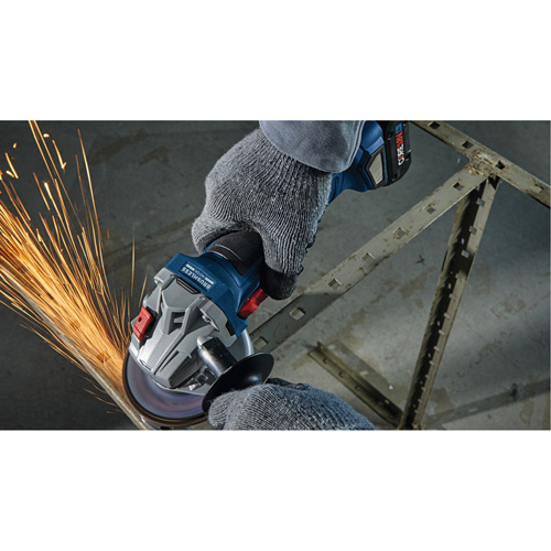 Rectifieuse angulaire sans balais avec interrupteur coulissant, Roue de 4-1/2", 18 V PB Rental Co. Ltd.
