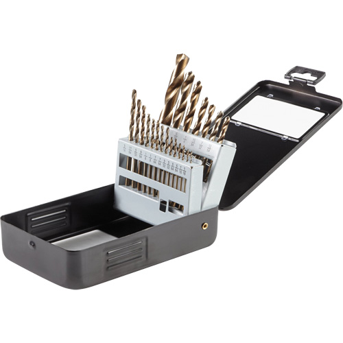 Gold Oxide Drill Bit Set, 21 Pieces, High Speed Steel PB Rental Co. Ltd.