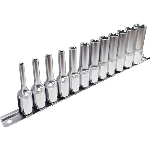 Jeu de douilles externes Torx, 12 Mcx, Prise de 3/8", Profond PB Rental Co. Ltd.