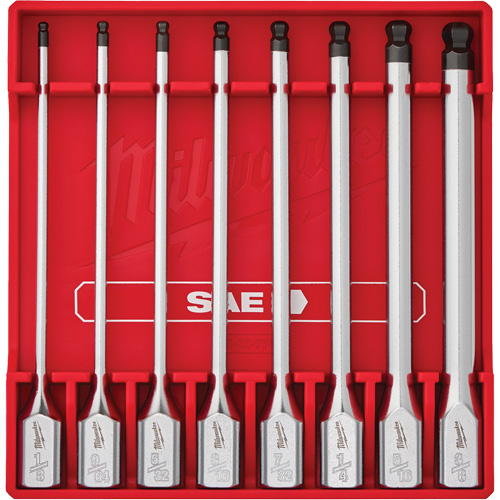 Jeu de douilles longues &agrave; embouts SAE, Sph&egrave;re hexagonale, Prise 3/8", 8 mr PB Rental Co. Ltd.