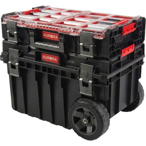 Ensemble roulant de coffres &agrave; outils Arx de 2 morceaux, 23-4/5" x 16" x 20-3/5", Noir PB Rental Co. Ltd.
