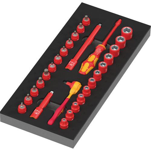 Insert en mousse pour jeu avec cliquet 8007 A VDE Zyklop VDE 1, 1000 V, 30 M PB Rental Co. Ltd.