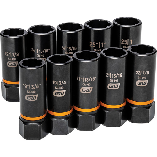 Jeu de douilles d'extraction Bolt Biter, 10 Mcx, Chocs, Prise de 1/2", Profond PB Rental Co. Ltd.