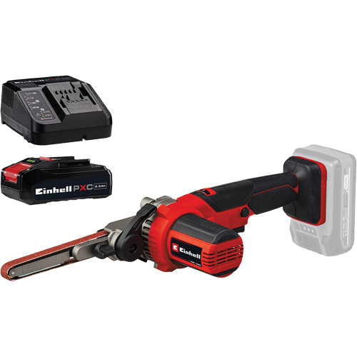 Ponceuse-lime &agrave; courroie 18" sans fil avec batterie 2,5 Ah PXC et ensemble de d&eacute;part de chargeur PB Rental Co. Ltd.