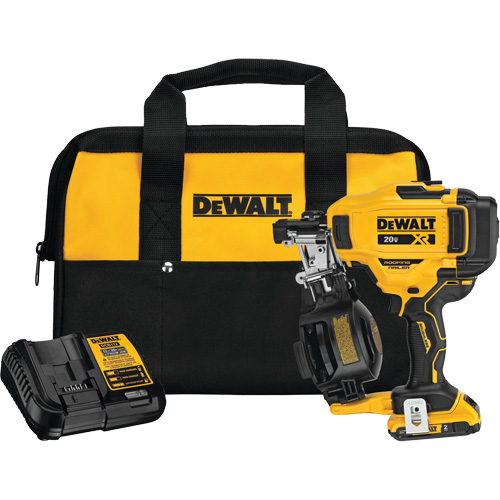 15° Cordless Coil Roofing Nailer Kit, 20 V, Lithium-Ion PB Rental Co. Ltd.