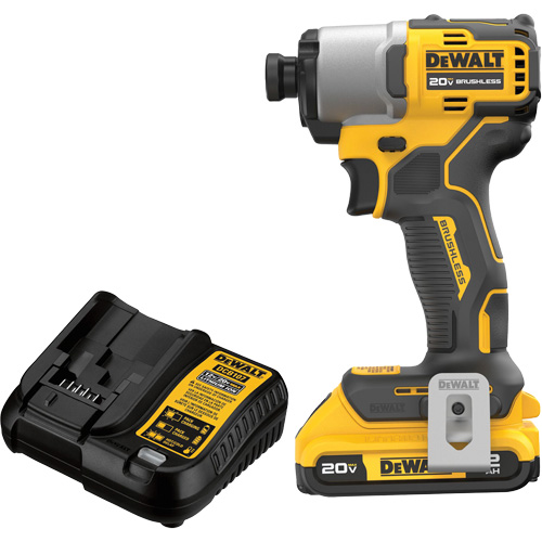 Ensemble de tournevis &agrave; chocs sans fil et sans balai, 1/4", 1700 lb-po Couple max., 20 V, Lithium-ion PB Rental Co. Ltd.
