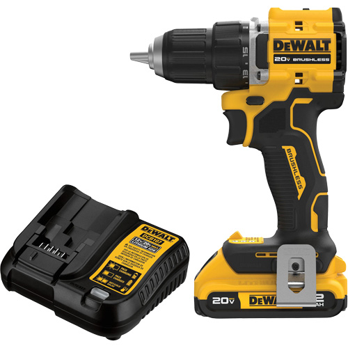 Ensemble visseuse-perceuse sans fil et sans balai ATOMIC COMPACT SERIES, Lithium-ion, 20 V, Mandrin 1/2" PB Rental Co. Ltd.