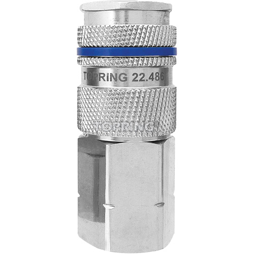 Raccord industriel rapide QUIKSILVER, Laiton nickel&eacute;, 1/2", NPT femelle, 500 psi PB Rental Co. Ltd.