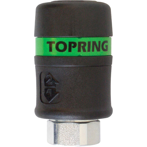 TOPQUIK Ultraflo 7.8 mm Quick Coupler, Polyester Composite, 3/8", Female NPT, 174 PSI PB Rental Co. Ltd.