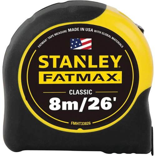 Ruban &agrave; mesurer FATMAX, 1-1/4" x 26'/8 m, Marques de goujon Imp&eacute;rial & m&eacute;trique PB Rental Co. Ltd.