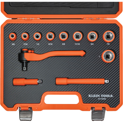 Insulated Ratchet & Socket Set with Case, 1000 V, 12 Pcs PB Rental Co. Ltd.