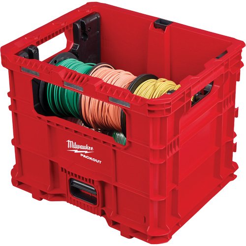 Bac distributeur de fils XL PACKOUT, 15-3/4" x 18-5/8" x 15", Noir/Rouge PB Rental Co. Ltd.