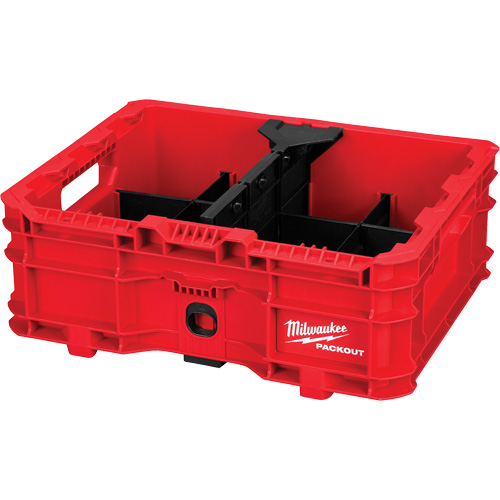 PACKOUT Low-Profile Crate, 15" x 18-5/8" x 6-5/8", Black/Red PB Rental Co. Ltd.