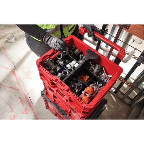 PACKOUT Low-Profile Crate, 15" x 18-5/8" x 6-5/8", Black/Red PB Rental Co. Ltd.