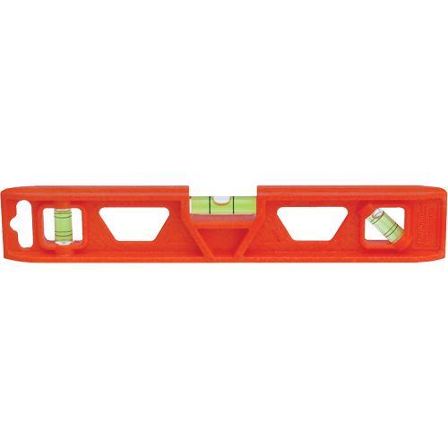 Niveau Torpedo Structo-Cast&reg; orange, 9" lo, Plastique, 3 fioles, Non magn&eacute;tique PB Rental Co. Ltd.
