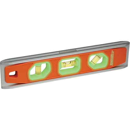 Glo-View&reg; Torpedo Level, 9" L, Aluminum, 3 Vials, Magnetic PB Rental Co. Ltd.