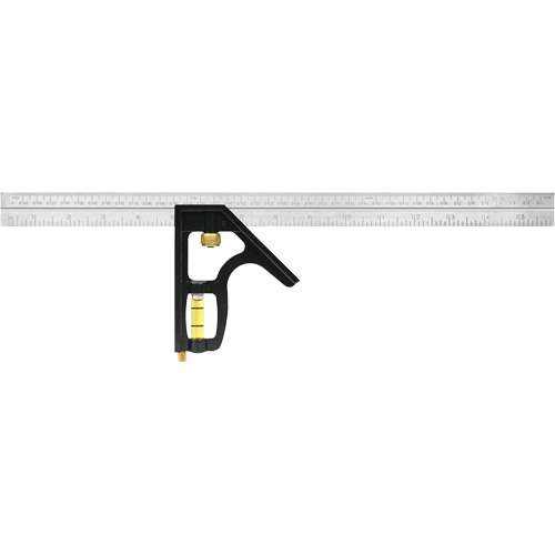 &eacute;querre combin&eacute;e robuste en pouces/m&eacute;trique, 16" lo, 1/8"/1/16" Graduations, Acier inoxydable PB Rental Co. Ltd.