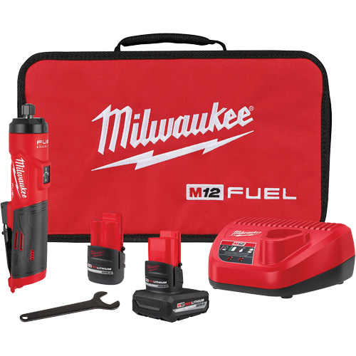 FUEL Straight Die Grinder Kit, 1/4" Collet, 12 V, Lithium-Ion PB Rental Co. Ltd.