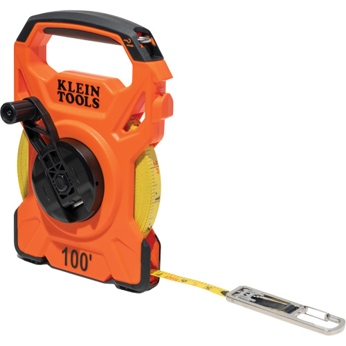Open Reel Tape Measure with Single Hook & Carabiner, 1/2" x 100', 1/10" Graduations PB Rental Co. Ltd.