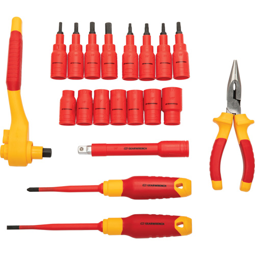 Jeu d'outils isol&eacute;s VDE &agrave; prise 3/8", 1000 V, 20 M PB Rental Co. Ltd.