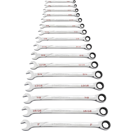 Jeu de cl&eacute;s SAE 120XP Universal Spline XL, Combinaison &agrave; cliquet, 16 morceaux, Imp&eacute;rial PB Rental Co. Ltd.