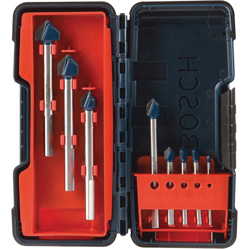 Glass & Tile Drill Bit Set, 8 Pieces, Carbide PB Rental Co. Ltd.