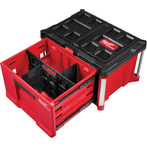 PACKOUT Single Drawer Tool Box with 50 lbs. Capacity, 16-3/10" x 22-1/5" x 14-3/10", Black/Red PB Rental Co. Ltd.