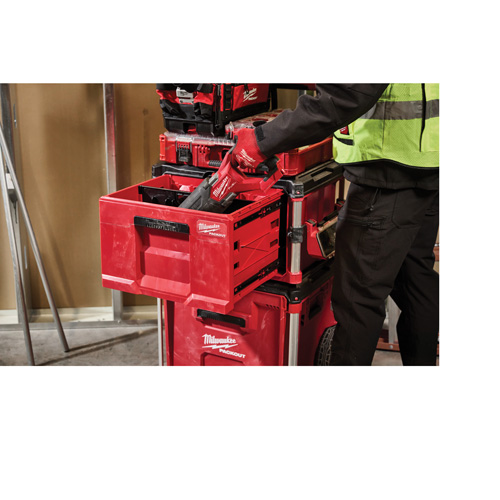 PACKOUT Single Drawer Tool Box with 50 lbs. Capacity, 16-3/10" x 22-1/5" x 14-3/10", Black/Red PB Rental Co. Ltd.