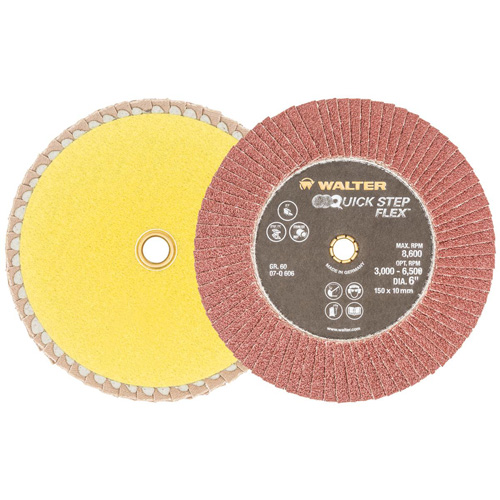 QUICK-STEP FLEX Flap Disc, 6" x Type 29, 60 Grit, Aluminum Oxide PB Rental Co. Ltd.