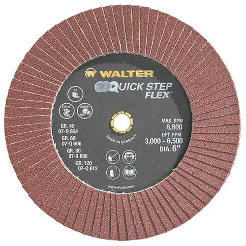 QUICK-STEP FLEX Flap Disc, 6" x Type 29, 80 Grit, Aluminum Oxide PB Rental Co. Ltd.