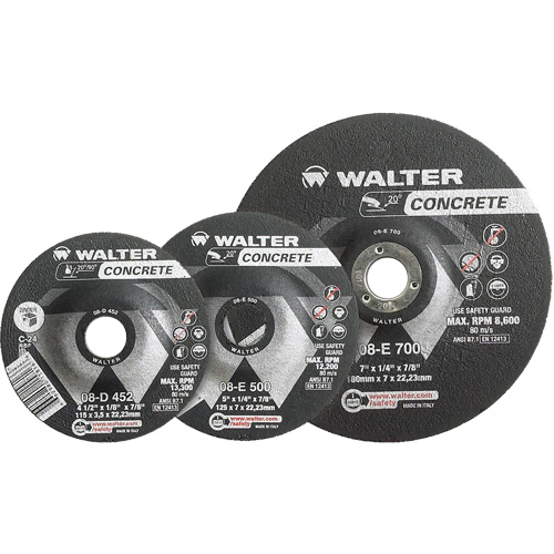 Depressed Centre Grinding Wheels - Concrete Type 27, 4-1/2" x 1/8", 7/8" Arbor, Type 27 PB Rental Co. Ltd.