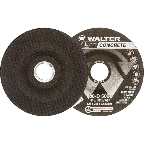 Depressed Centre Grinding Wheels - Concrete Type 27, 5" x 1/8", 7/8" Arbor, Type 27 PB Rental Co. Ltd.