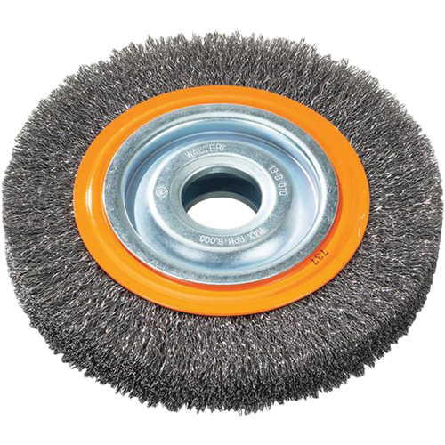 Wire Wheel Brush, 7" Dia., 0.118" Fill, 1-1/4" Arbor PB Rental Co. Ltd.