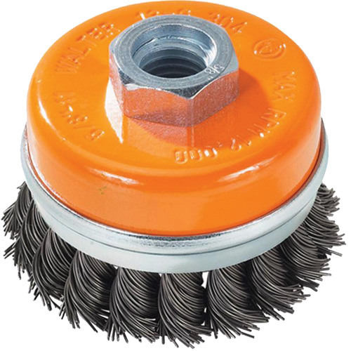Brosse boisseau &agrave; fils nou&eacute;s avec anneau, 3" dia. x 5/8"-11 arbre PB Rental Co. Ltd.