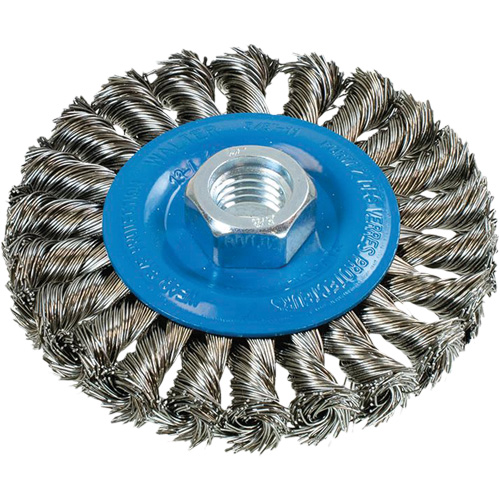 Brosse rotative &agrave; fils nou&eacute;s large, Arbre 5/8"-11, Acier PB Rental Co. Ltd.
