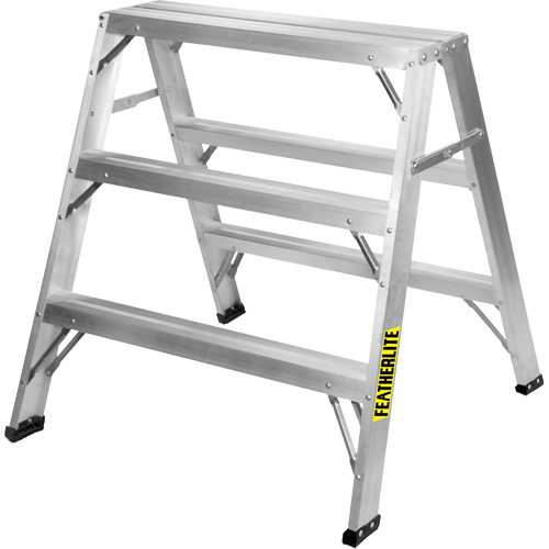 Industrial-Duty Sawhorse, 3' H x 33.3125" W x 31.50" D, 300 lbs. Capacity, Aluminum PB Rental Co. Ltd.