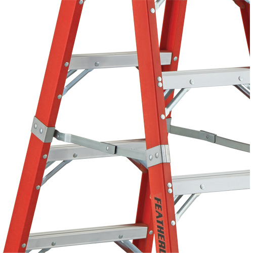 6600 AA Series Industrial Extra Heavy-Duty 2-Way Stepladders, Fibreglass, 375 lbs. Capacity, 4' PB Rental Co. Ltd.