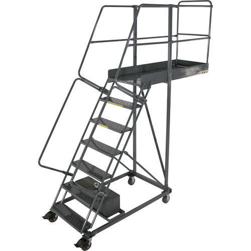 &eacute;chelles roulantes en porte-&agrave;-faux, Non renforc&eacute;, 11 marches, Profondeur de la plateforme 14", Hauteur de la plateforme 110" PB Rental Co. Ltd.